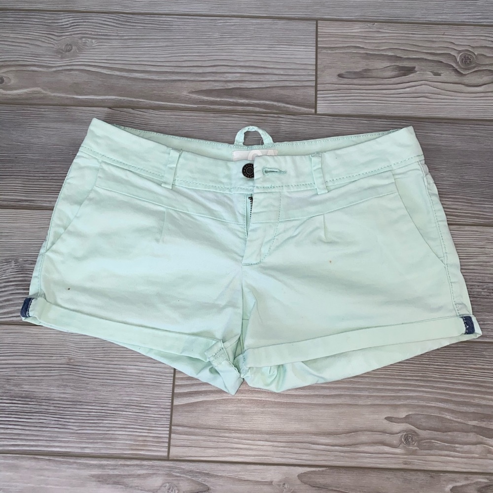 Mint Green Khaki Shorts